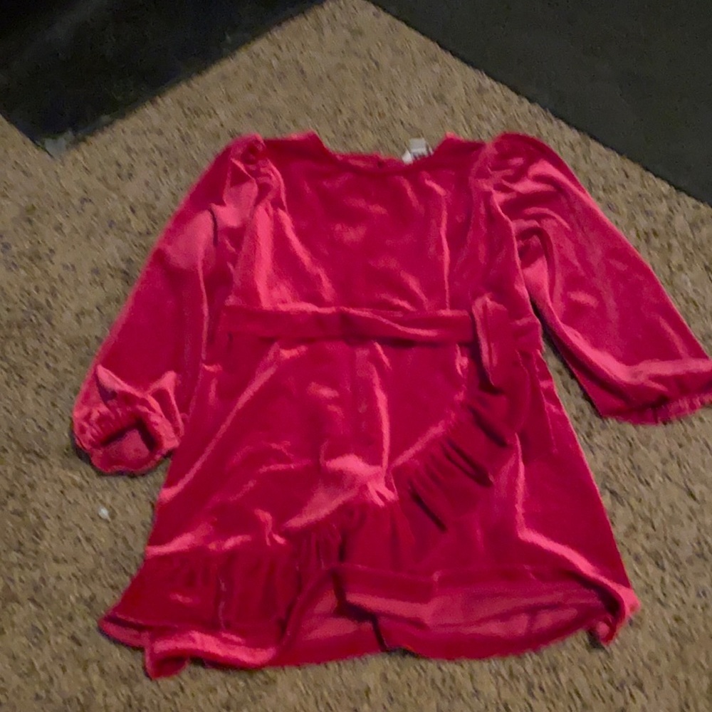 4t velvet faux wrap dress